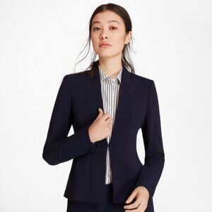 Brooks Brothers Double-Weave Crepe Jacket - Size 10 - Navy - Brand New with Tags